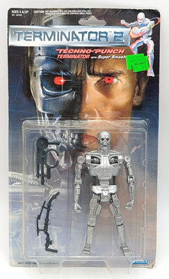 Vintage 1991 Kenner Terminator 2 Techno-Punch Terminator Figure Sealed New MOC
