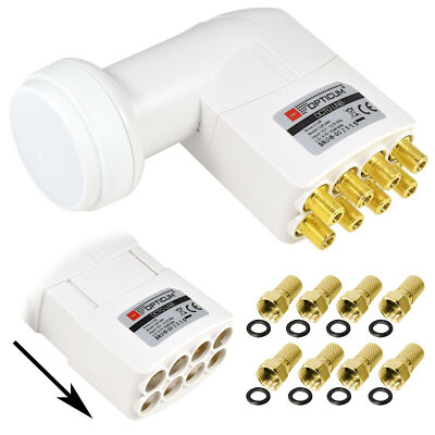 OPTICUM Octo LNB 0,1 dB TESTSIEGER   8 fach Receiver Teilnehmer direkt 4K HD UHD