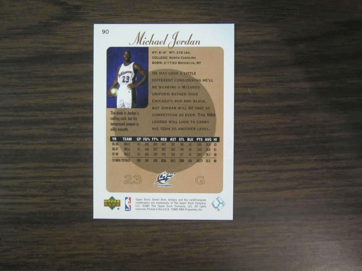 その他 Michael Jordan Upper Deck Sweet Shot 2001-02 Upper Deck Sweet Shot # 90 Michael Jordan Card (J