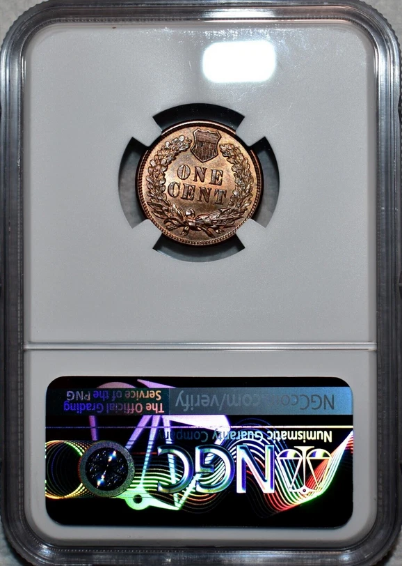 :1879 1C INDIAN PRINCESS CENT NEAR GEM NGC MS64RB MUCH RED RARITY R4 HIGH-GRADES - Image 2 of 2