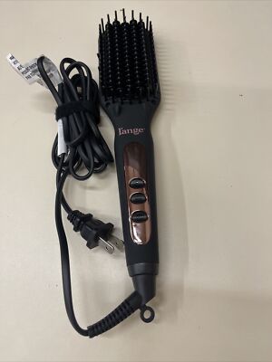 Lange Le Vite Hairbrush Straightener Blush Black Model HT018Y Adjustable Temp