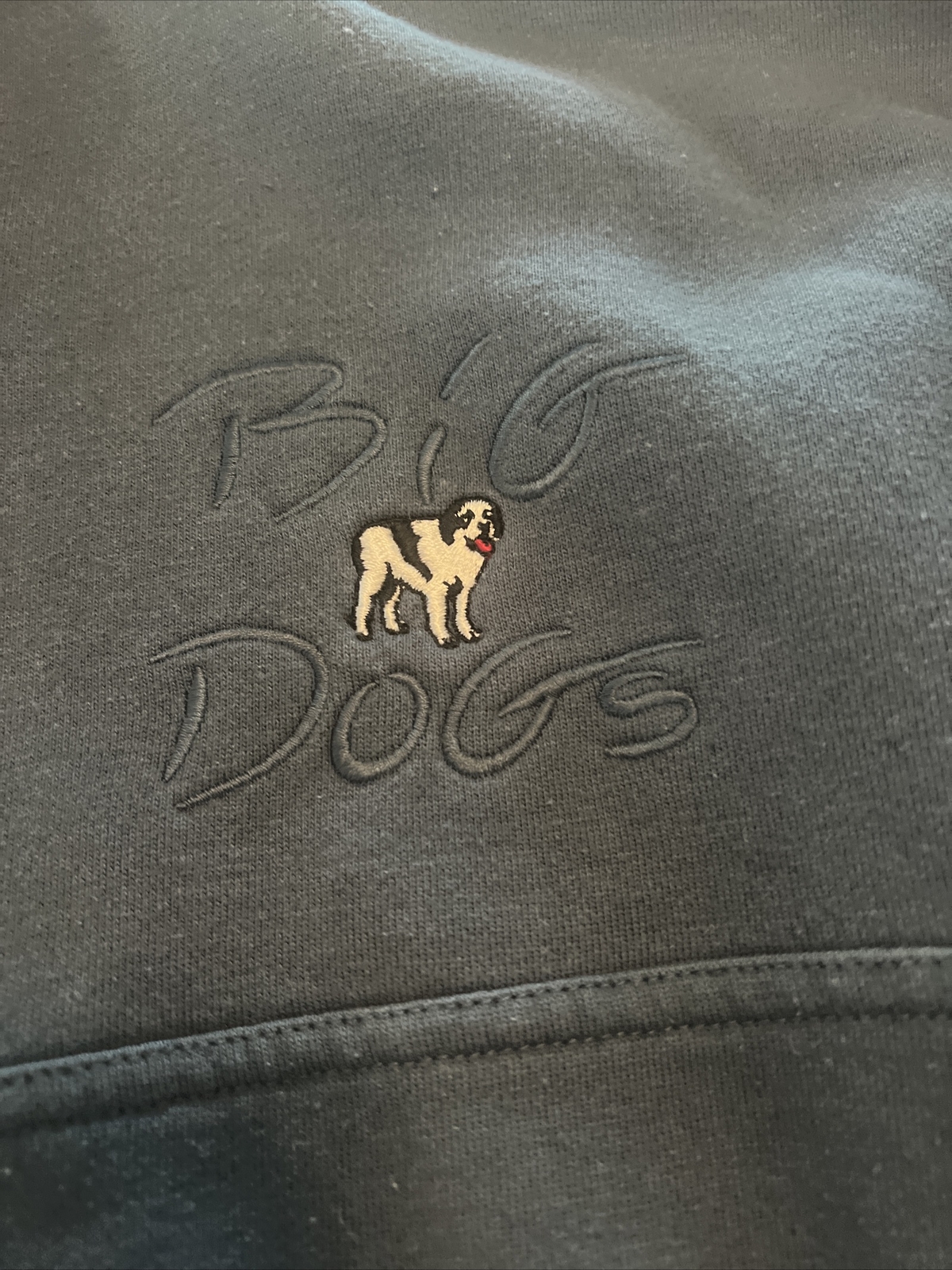 Mens Big Dogs Zip Neck Blue Sweatshirt Size Large eBay