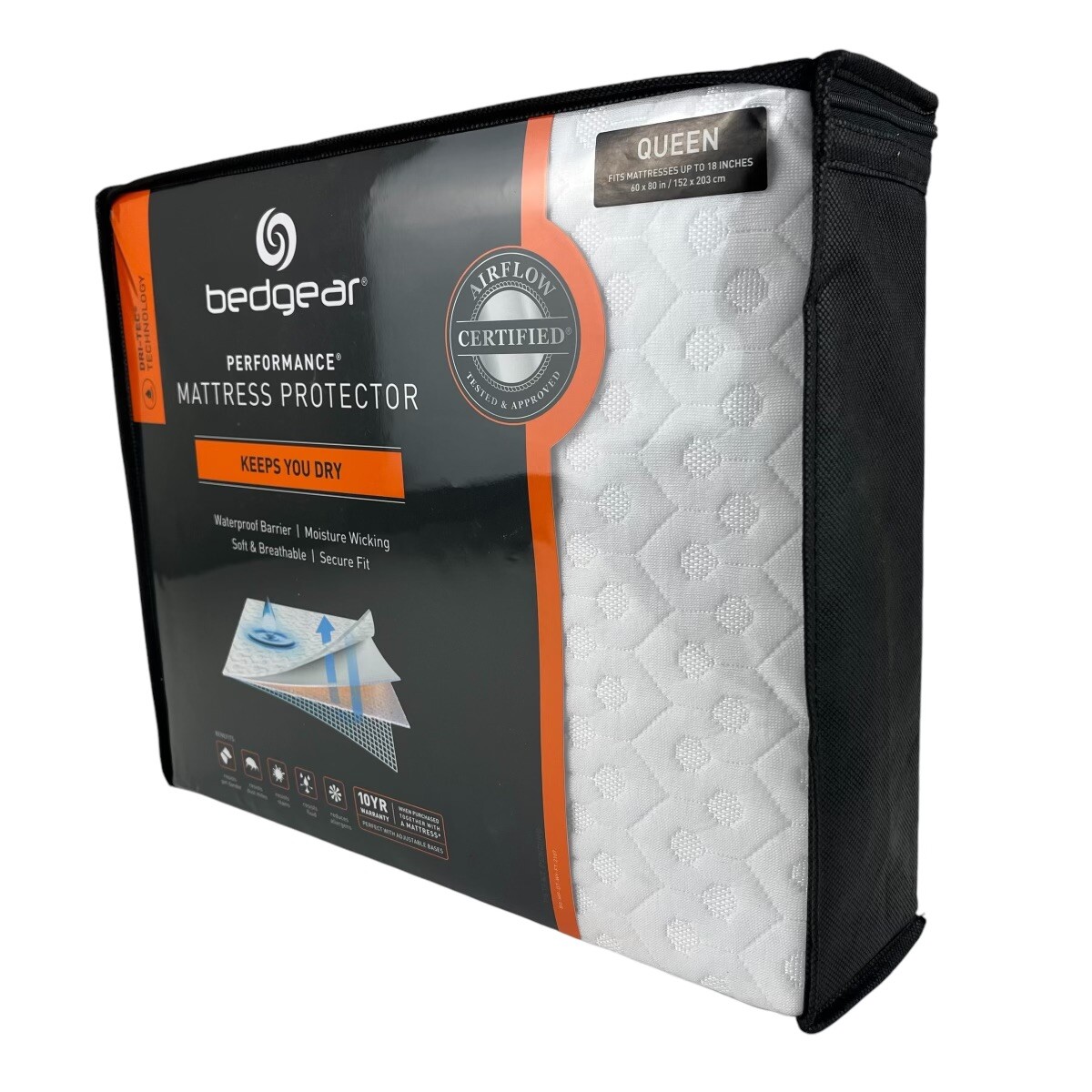 Bedgear Performance Mattress Protector DriTec Technology 60×80 Queen