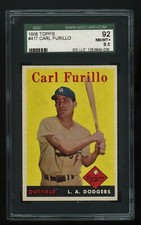 1958 TOPPS Carl Furillo #417 SGC 8.5 NM MT+