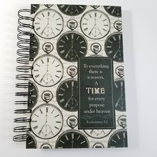 Blank Journal Spiral Lined Memoirs Travel Diary Time Notebook "To everything..."