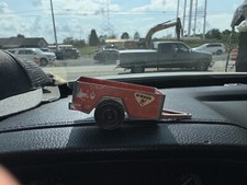 Vintage TootsieToy U Haul Trailer 4" with Stickers Tootsie Toy Made in USA B2