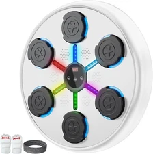 Music Boxing Machine – Bluetooth Punch Trainer with LED & Reflex Training - NIB