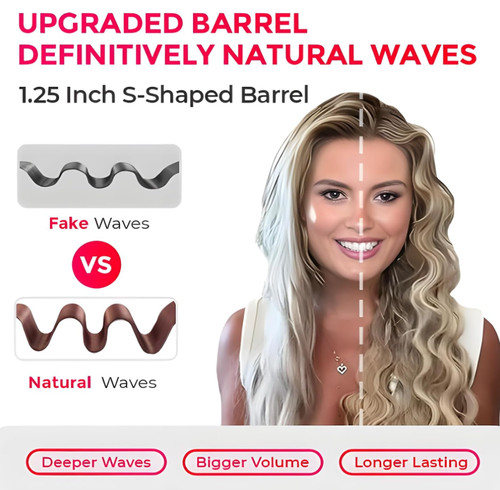 Ionic Deep Waver Hair Curler Tool with Ceramic 3 Barrel for Women,Dual Voltage - Picture 3 of 14
