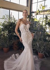 wedding dress size 12 Casablanca Bridal 2523 white