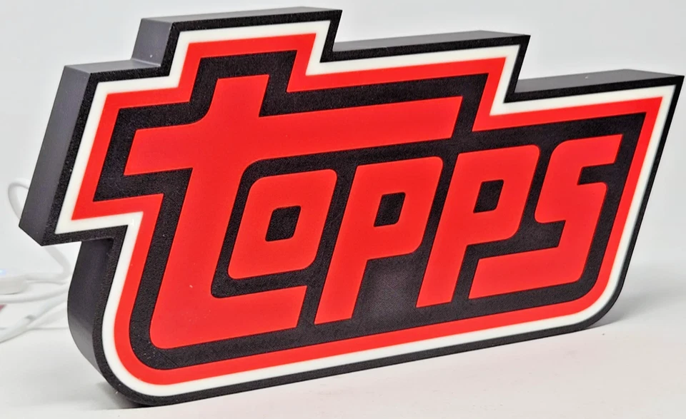 Topps-Inspired Trading Cards LED Light Box – Baseball Collectors Display Sign – - Image 2 of 2