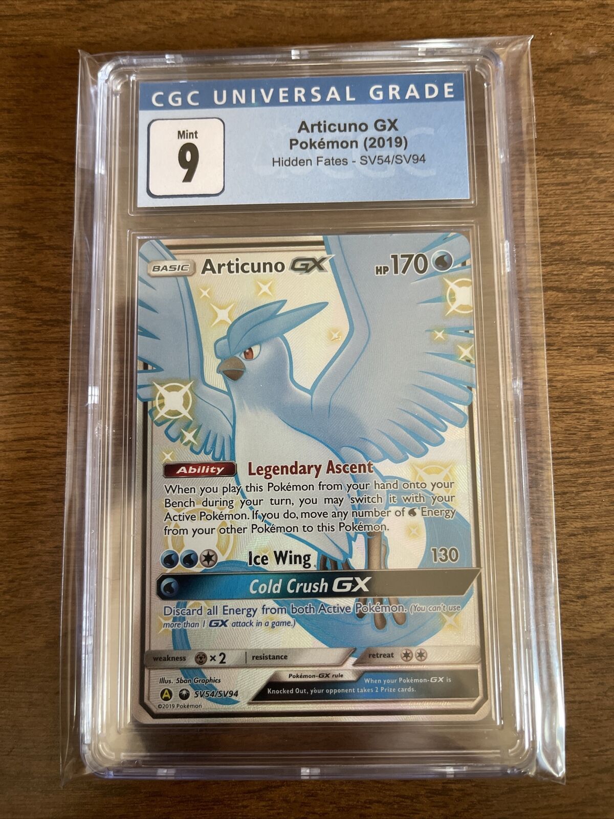 Articuno GX SV54/SV94 SHINY FULL ART ULTRA RARE Pokemon SM Hidden Fates 2019