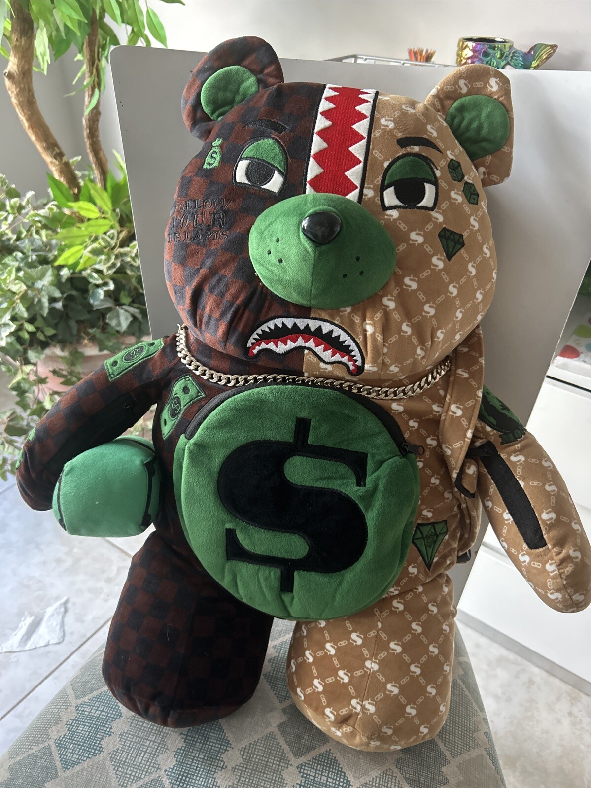 Sprayground Teddy Bear Backpack 20x22 NWT Cute Stylish Design