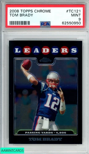 2008 TOPPS CHROME TOM BRADY #TC121 NEW ENGLAND PATRIOTS PSA 9 MINT