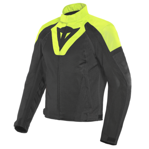 Blouson Moto Homme Dainese Levante Air Tex Noir Jaune Fluo Noir Taille 54 Jacket - Photo 1/2