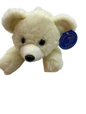 1988 Purr-Fection by MJC White Bear Plush Original Tag Baby Butter #1229-S 10”