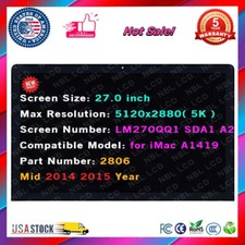 5K LCD LM270QQ1 SDA1 SDA2 for iMac A1419 Mid 2014 Mid 2015 Year Non-Touch Screen