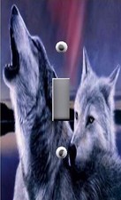 Placa de interruptor de luz placa de interruptor y cubiertas de salida ~ HOWLING WOLVES