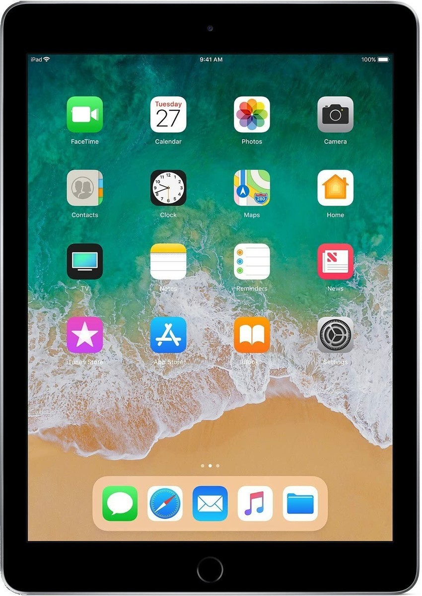 Apple iPad 6th Gen A1893 (WiFi) 128GB Space Gray (Good Apple iPad 6th Gen A1893 (WiFi) 128GB Space Gray (Good