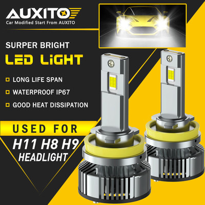 AUXITO H11 LED Headlight Conversion Kit Low Beam Bulb Super Bright White Y19 EAW