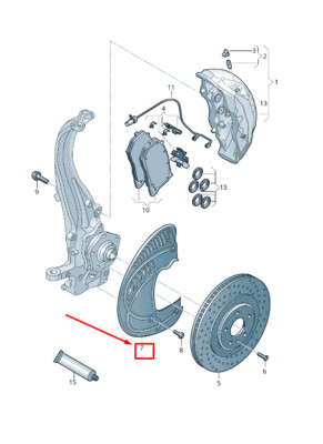 NEU AUDI Q7 4M BREMSSTAUBSCHUTZ VORNE LINKS 4M0615311C ORIGINAL