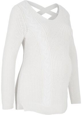 Longpullover Pullover Langarm Damen Neu Umstands-Long-Pullover 44