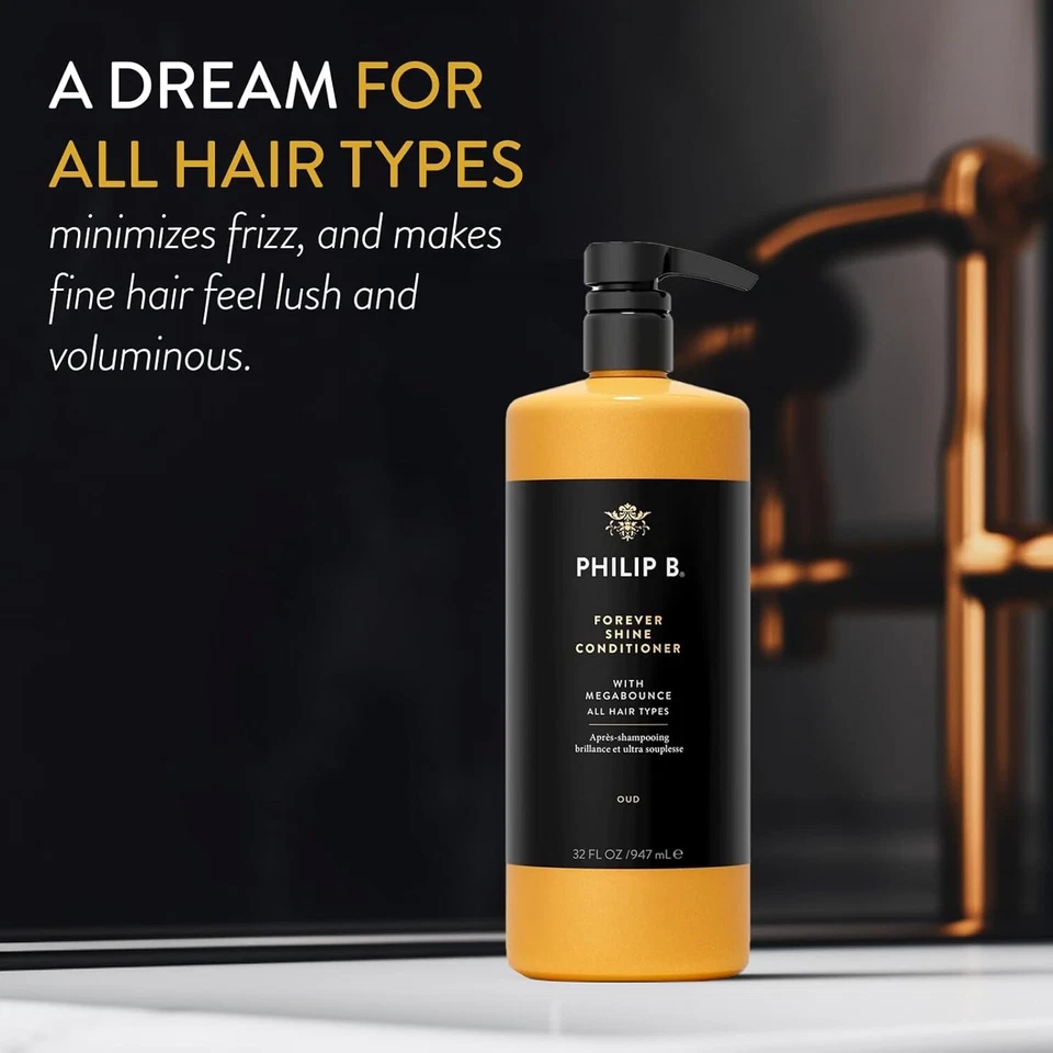 PHILIP B. ACONDICIONADOR Forever Shine con Megabounce Oud 32 fl oz sin caja Foto 3 de 4