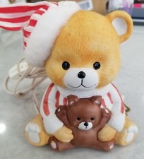 Christmas Around the World 1987 Teddy Bear Light working new bulb with box vtg