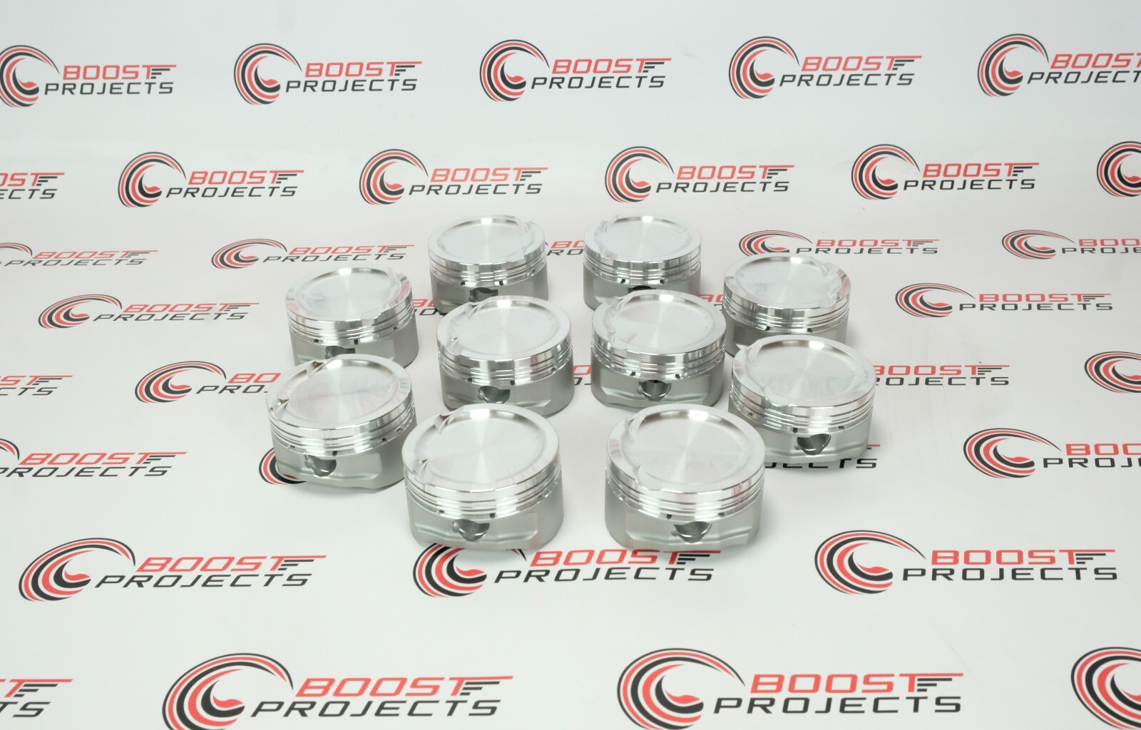 CP Audi R8 V10 Pistons 84.5mm Bore 9.1:1 CR w/ Alusil Skirt Coating PolyDyn PD14