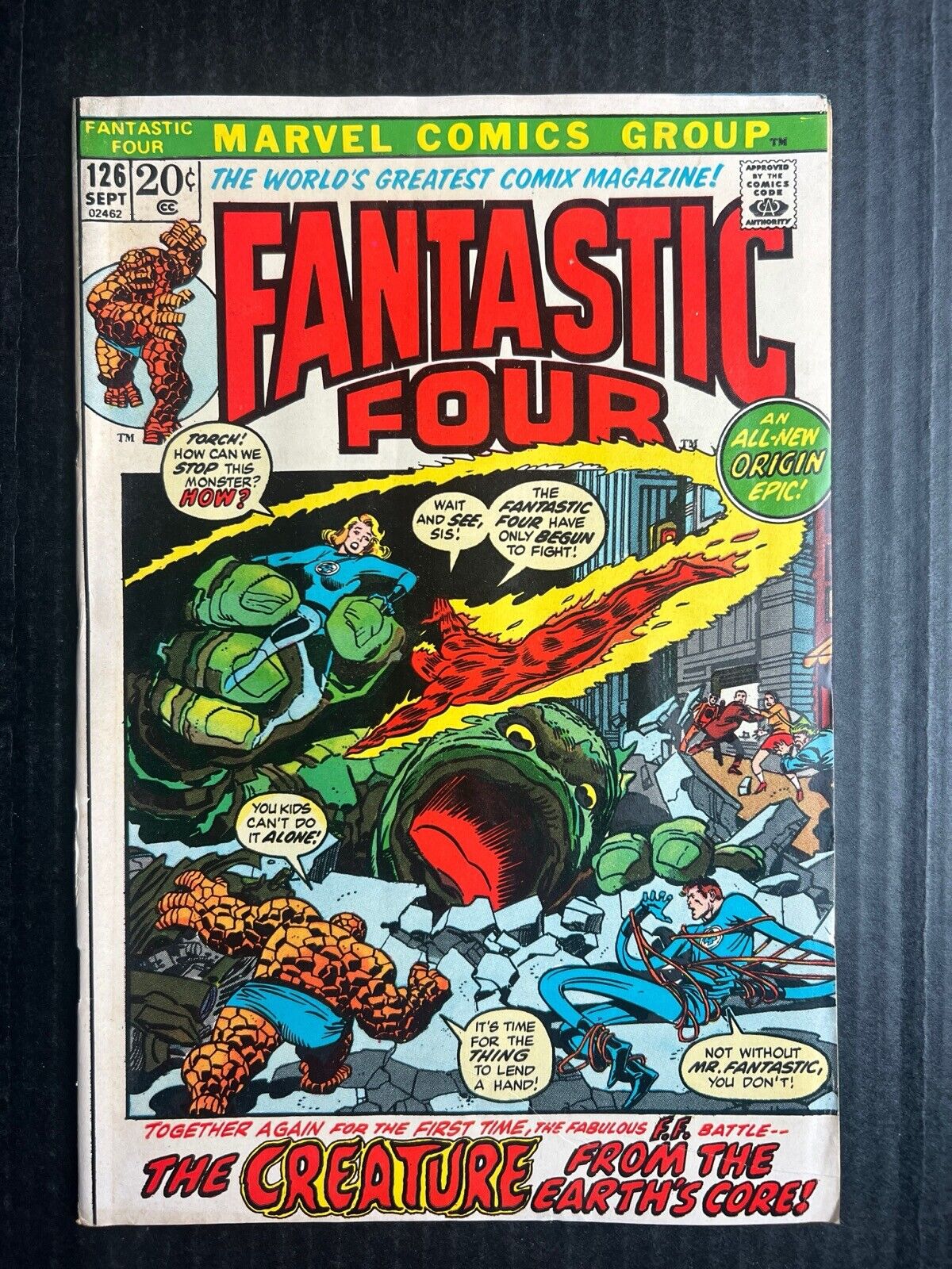 FANTASTIC FOUR #126 September 1972 Vintage Marvel Comics UNREAD Origin Epic