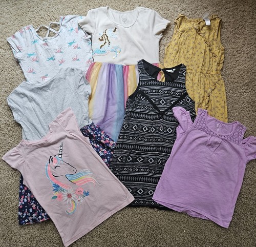 Girls Size 7 Dresses, Short Sleeve Tops Play Condition