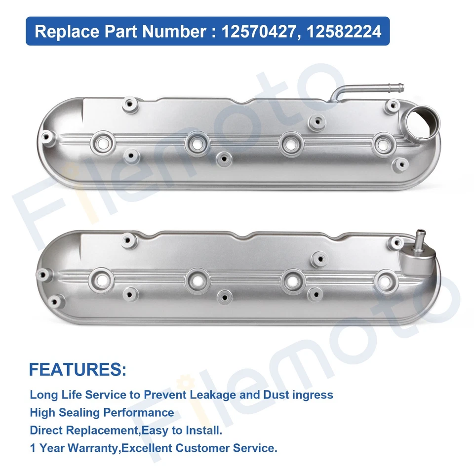 Cubierta de válvula de motor de aluminio con junta para 99-09 Chevy avalanche silverado yukon Foto 4 de 4