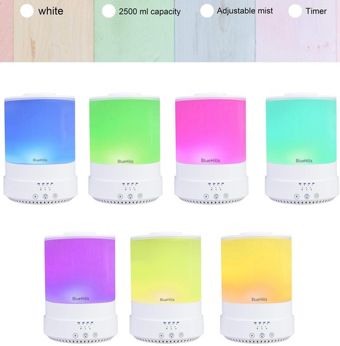 BlueHills 2500 ML XL Essential Oil Diffuser Aroma Humidifier with Timer for - Picture 3 of 7