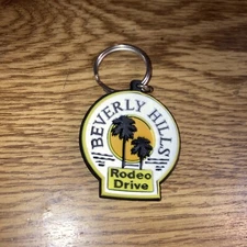 Beverly Hills, Rodeo Drive Palm trees, Rubberized-Keychain