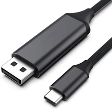 USB C to Display Port Cable 4K@60Hz for Office Thunderbolt 3 USB C to DP Cable