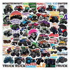 ⭐50 Pièces Autocollants Style Monster Truck Stickerbomb Camions Pour Enfants