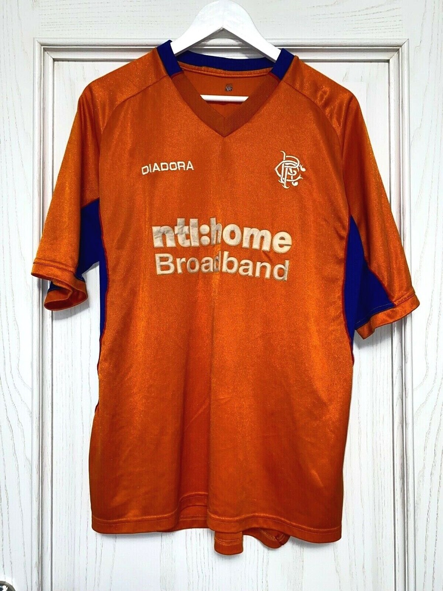 Rangers GLASGOW 2002 2003 AWAY Football Soccer Shirt Jersey ORANGE