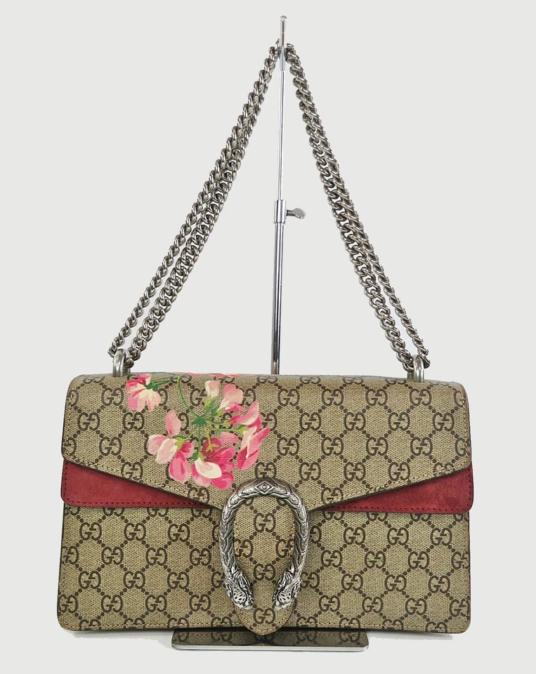 Auténtico Bolso de Hombro Cartera GUCCI Marrón GG PVC Lona Dioniso Flor #59426 Foto 2 de 4