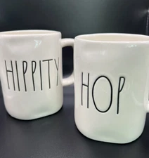 Rae Dunn Magenta Easter Coffee Cups Hippity Hop Mugs Set Of 2 Coffee Cups