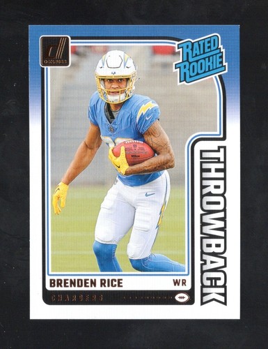2024 Donruss Brendan Rice Rated Rookie Throwback Canvas Insert RC Chargers #22