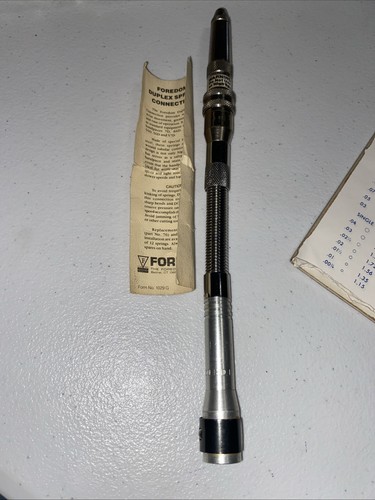 Foredom 15D Handpiece Duplex Spring Connection Rotary Tool 7500 RPM Silver Black