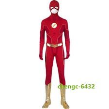 The Flash Season 8 Barry Allen Mask Jumpsuit Costume Men Halloween Cosplay Suit