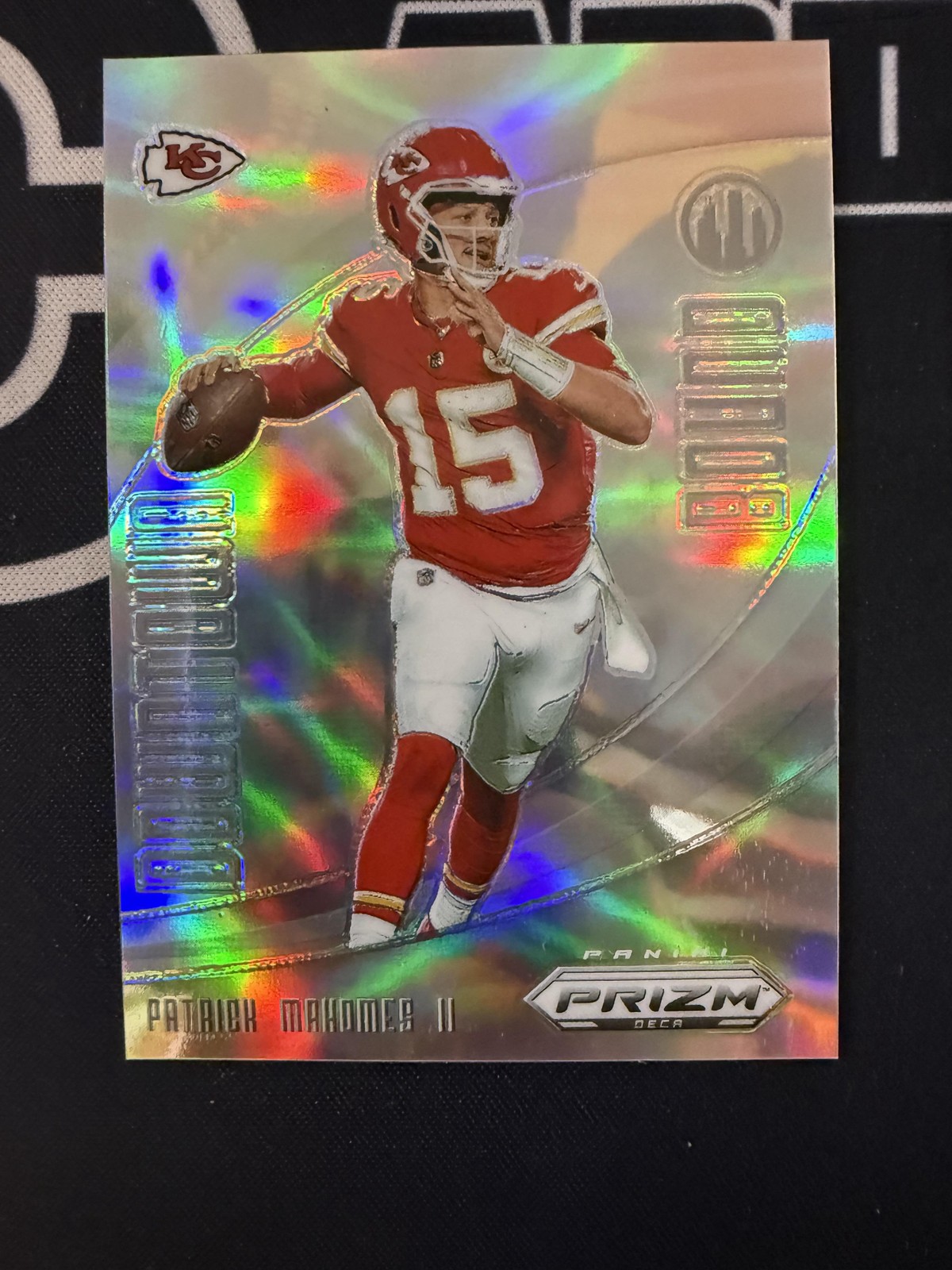 #16 Patrick Mahomes II 2024 Panini Prizm Deca Chiefs Downtown Bound Silver