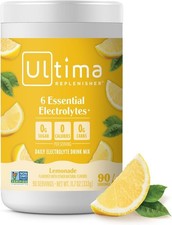Ultima Replenisher Daily Electrolyte Powder Drink Mix, 90-Serving Canister Lemon