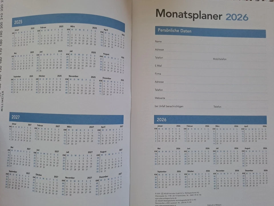 Teamwork monatsplaner 2026 organizer Kalender genial!!! - Bild 2 von 3