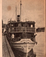 Finnish Steamship Orivesi at Dock Vintage Postcard 9886