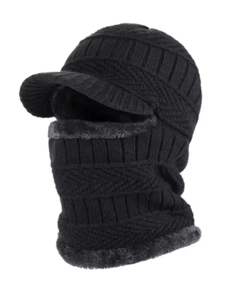 Soft Knitted Winter Beanies Unisex Women Men Wool Warm Scarf Balaclava Mask New