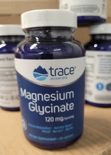 NEW SEALED Trace Magnesium Glycinate (120mg) 90 Capsules Exp 9/25 FREE SHIPPING