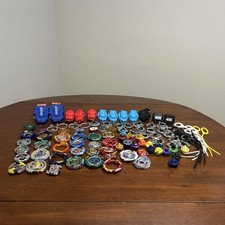 Huge Lot Of Rare Vintage Beyblades, Spinners, Launchers 100 Pieces