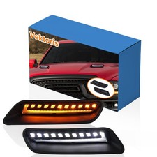 LED Front Hood Vent Lights L R for Dodge RAM 1500 2010-2018 Classic 2019-20...