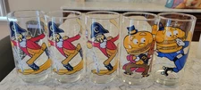 Vintage 1977 McDonalds Glasses Action Series McDonaldland Captain Crook Lot of 6